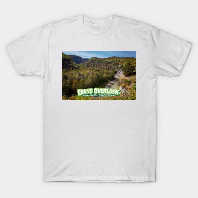 Eddys Overlook Letchworth State Park New York T-Shirt by Gestalt Imagery